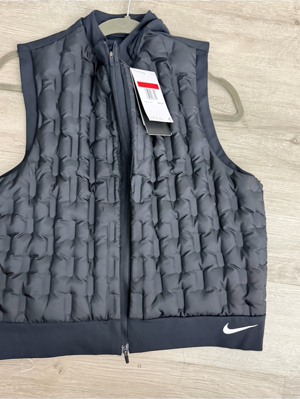Nike Black Quilted Sleeveless Puffer Vest